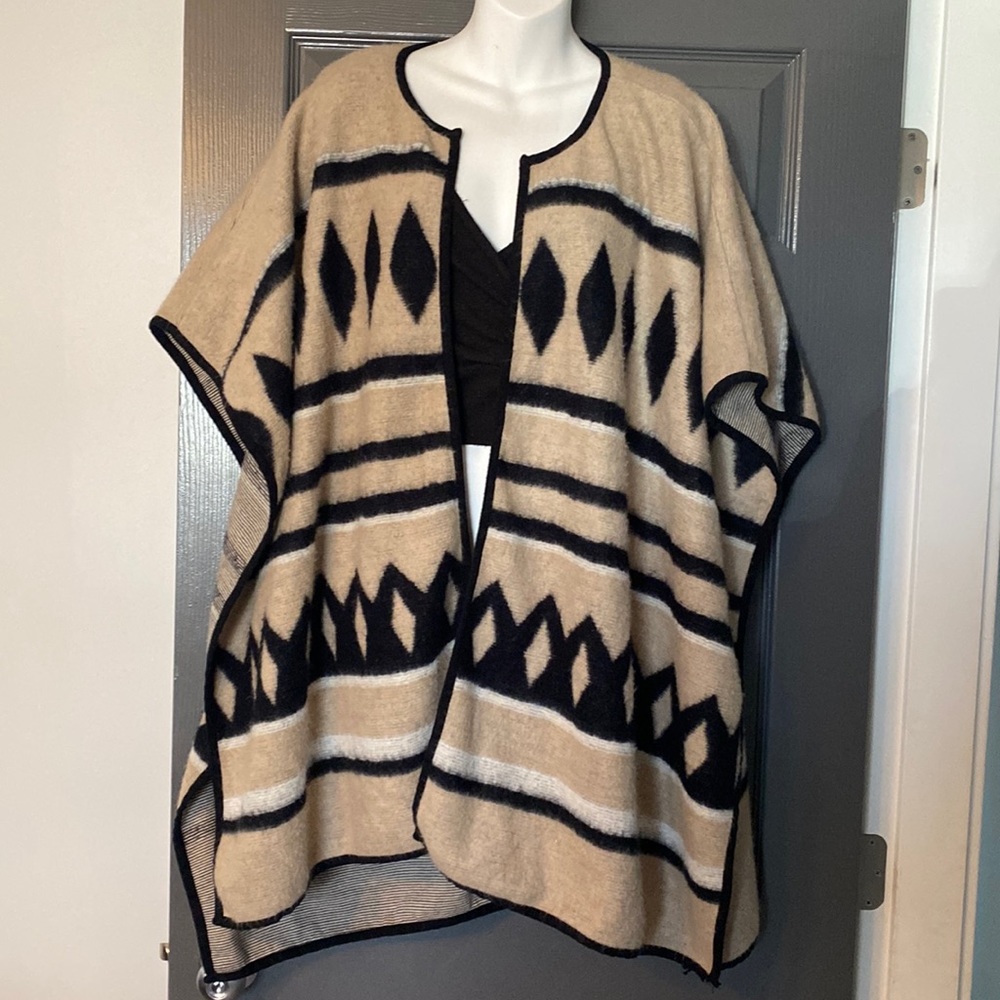 Lucky Brand Aztec Sweater Poncho